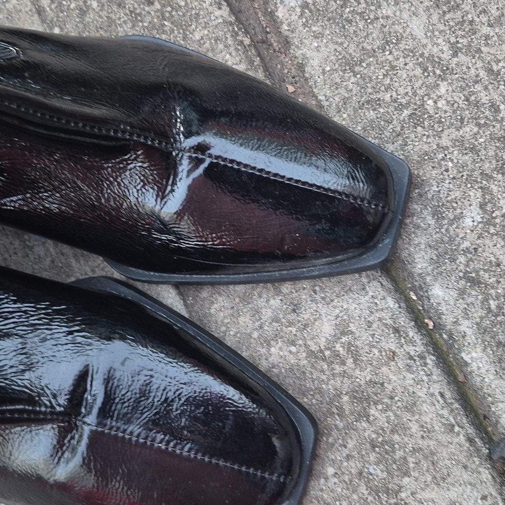 Black Patent Leather Ankle Boots - Picture 4 of 5